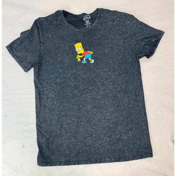 Bart Simpson The Simpsons Graphic Tee "I Didn't Do It" Heather Gray - Medium - Picture 1 of 5